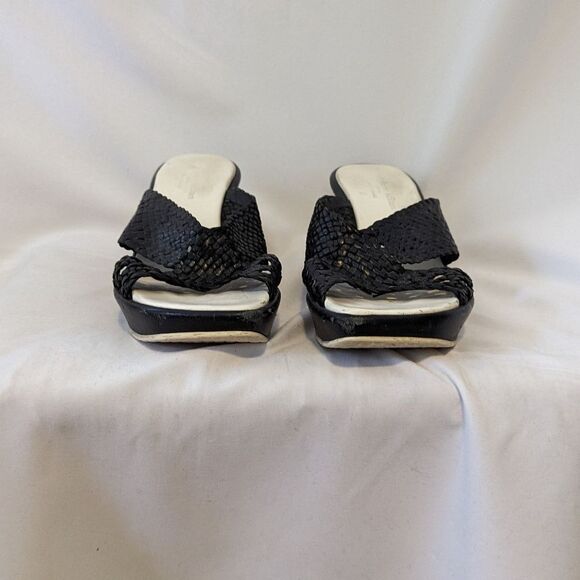 Stephane Kelian Y2K Woven Leather Wedge Slip On Sandal - 9.5 - Picture 2 of 7